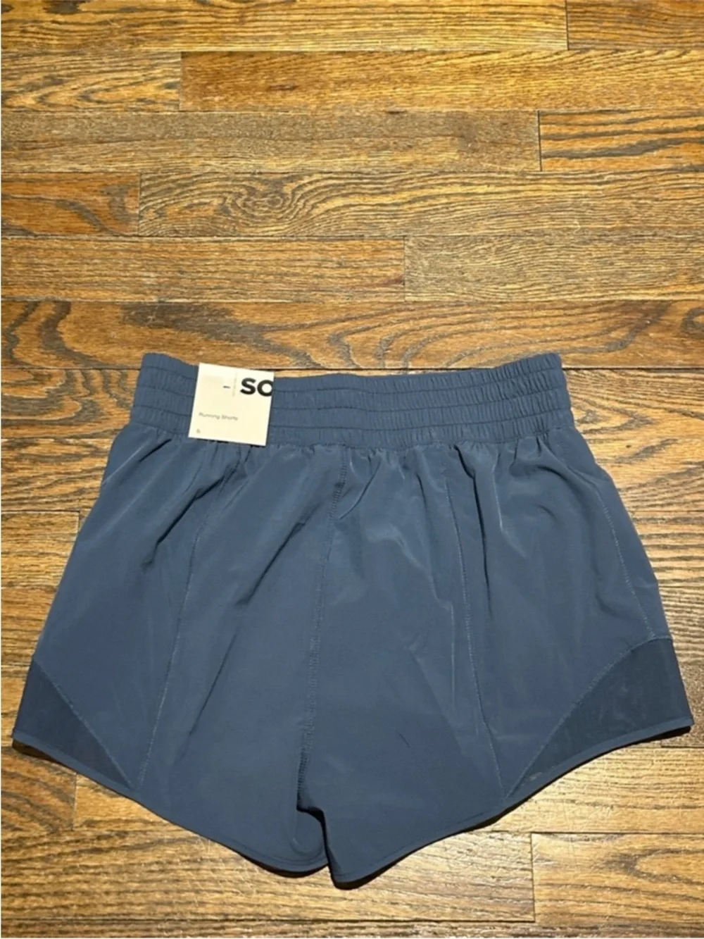 Women's Performance Running Shorts in Navy with Mesh - Picture 5 of 7